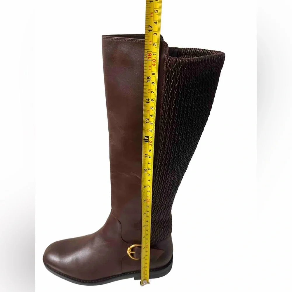 Cole Han Clover Stretch Tall Boot With Buckle Color Madeira Leather Size…